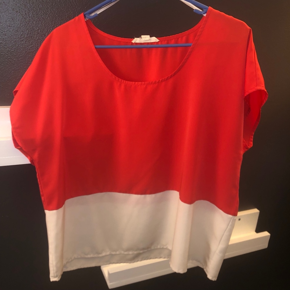 Womens Color Block Top - Picture 2 of 5